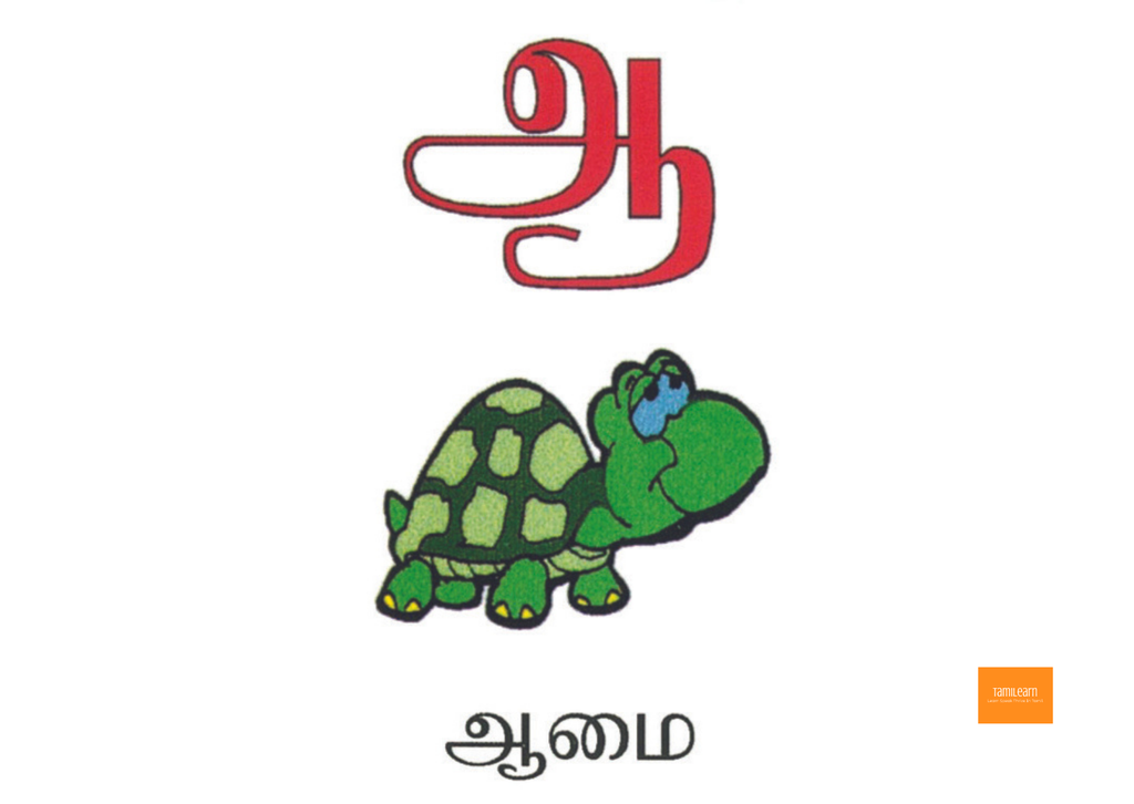 Tamil Flashcards - Black and White (PDF)